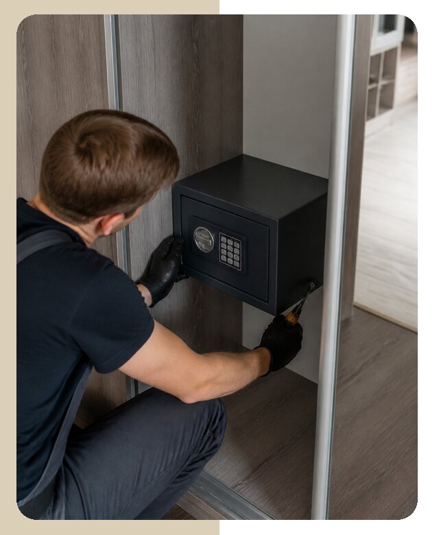 Профессиональная установка сейфа в шкафу под ключ в Вичуге